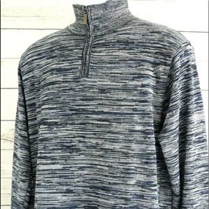 COPY - NEW The North Pole Marled Blue Grey Mock Neck Quarter Zip Sweater  Size …